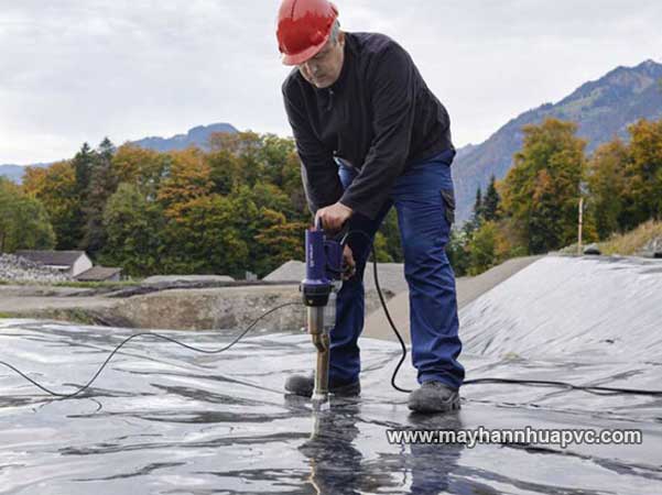 m&aacute;y h&agrave;n đ&ugrave;n weldy booster ex3 h&agrave;n bạt hdpe